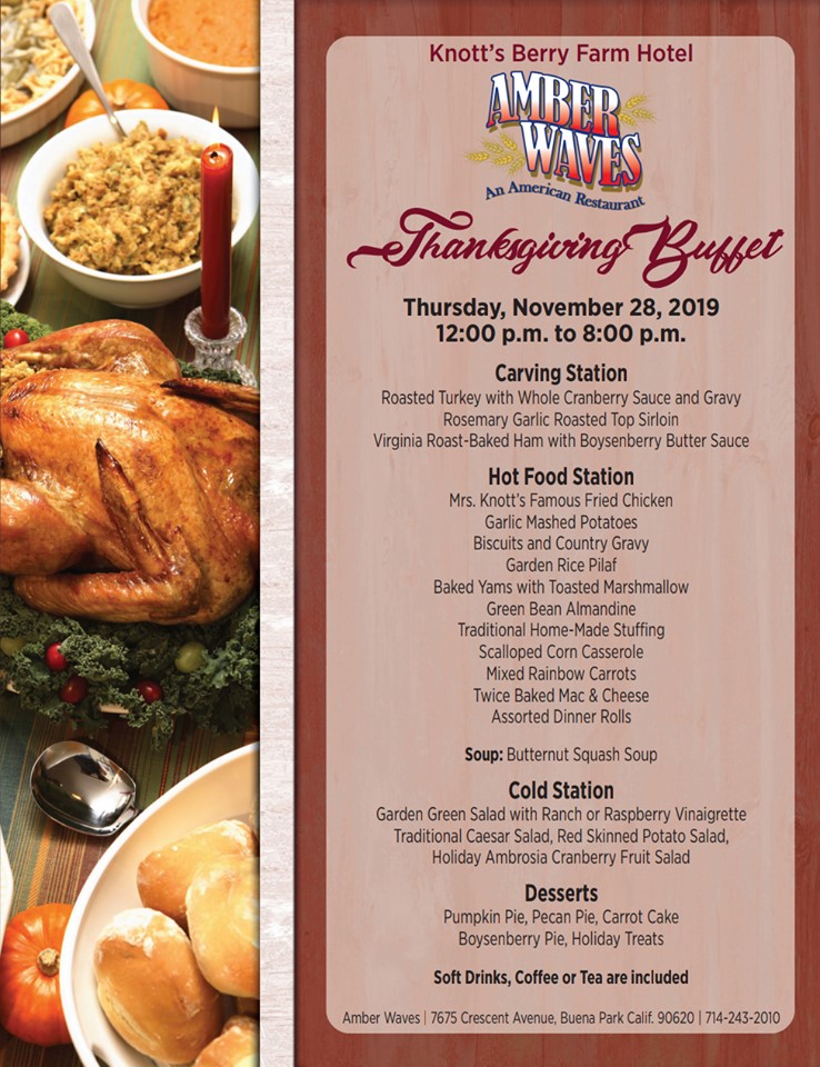 Let Knott's Handle Your Thanksgiving Cooking! Family Review Guide